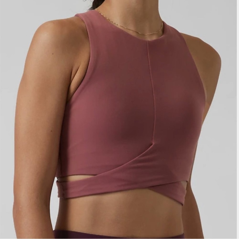 Athleta mauve crop top size S